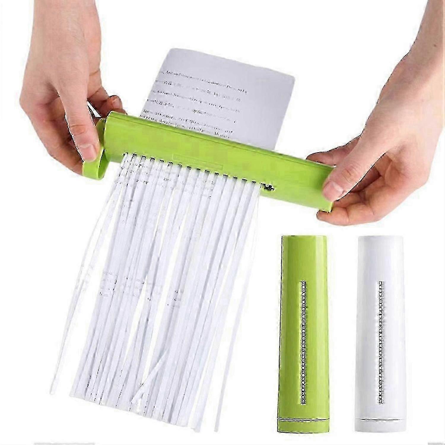 Mini Handheld Rotary Paper Shredder for Office & Classroom - Secure Document/Craft Confetti Maker
