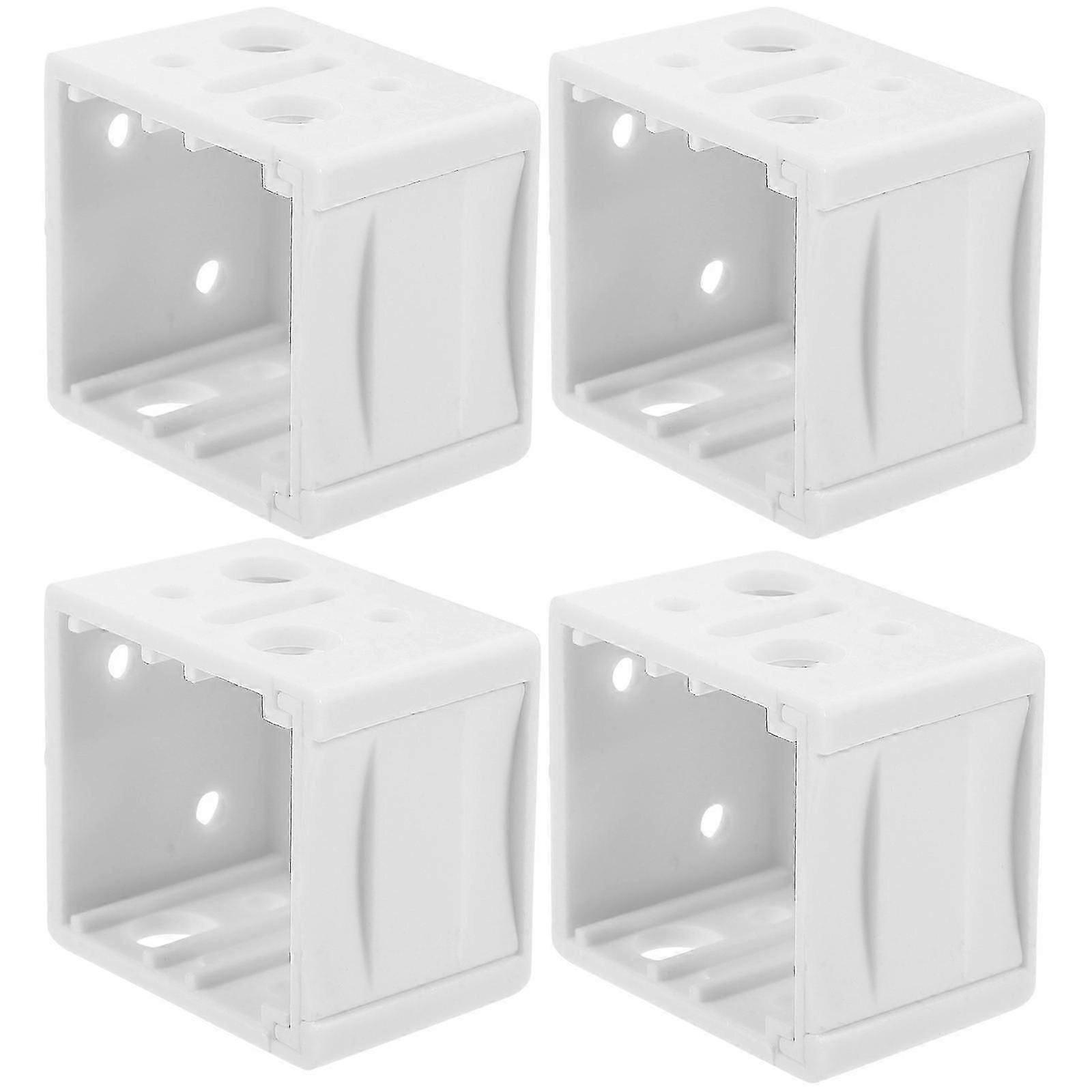 White ABS Blind Brackets for Vertical Blind Mounting 4Pcs Headrail Support