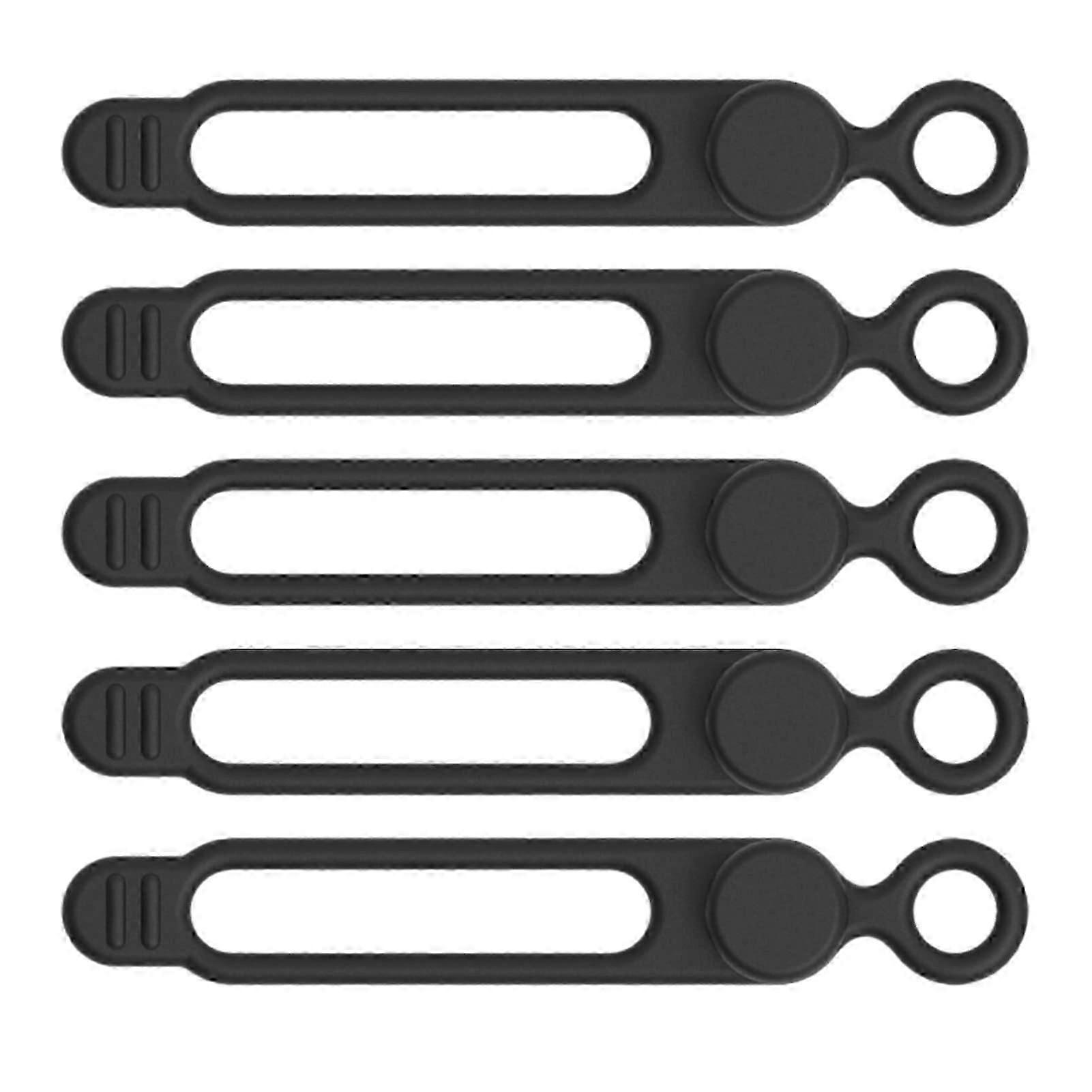 5 pc data cable storage Winder headphone cabin black one size