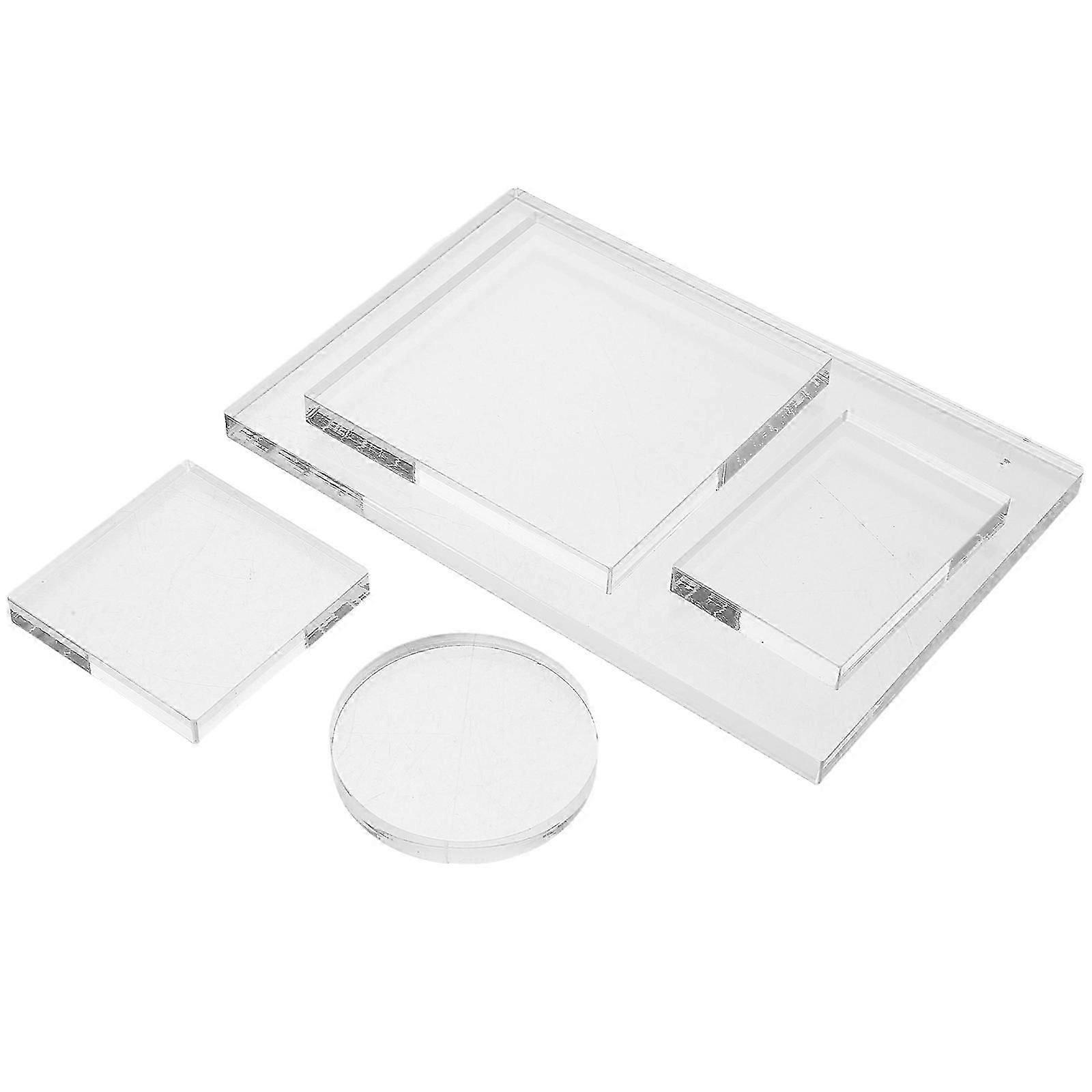 10Pcs Transparent Acrylic Blocks for Precise Stamping Crafts