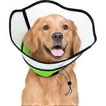 Adjustable Soft Dog Cone Collar, Transparent Pet Recovery E-Collar for Dogs Cats, Anti-Licking Anti-Scratch Elizabethan Collar for Surgery Recovery