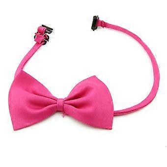 Pet Dog Puppy Cat Adjustable Bowknot Collar Bowtie Necktie Bow Tie (Rosy)