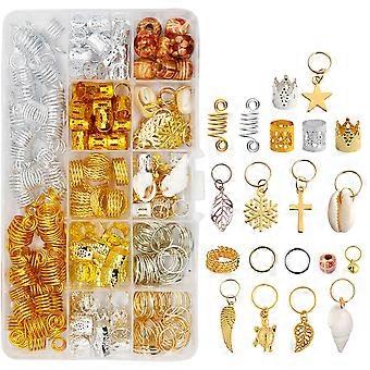 238pcs Dreadlocks Rings Hair Braids Bead Hair Extension Ring Dreadlocks Accessory