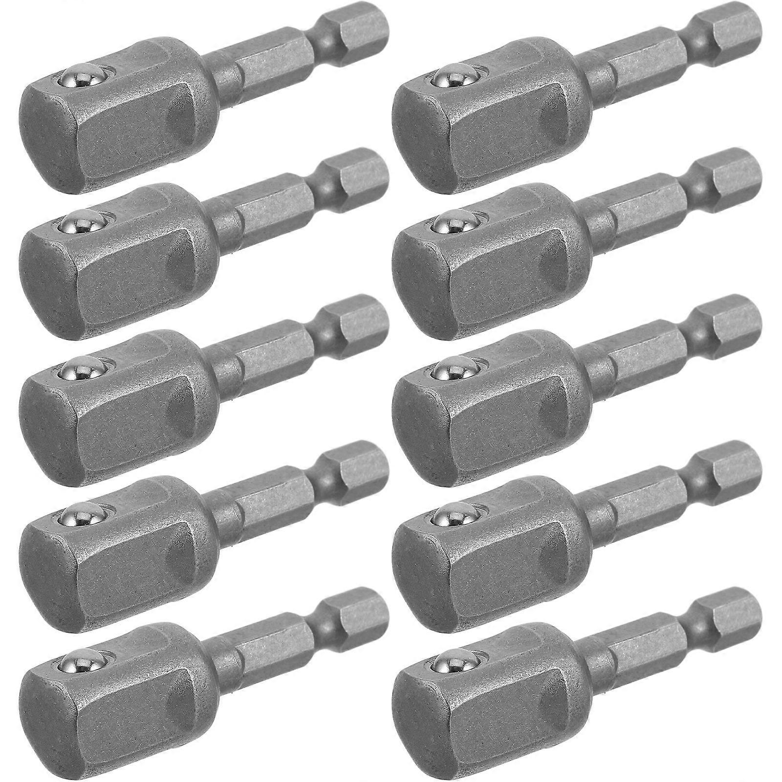 10pcs Impact Adapter Square Socket For Power Drill Nut Adapter Bit Set Socket Adapter For Drill Power Drill Bit Extensions Impact Socket Adapter Set