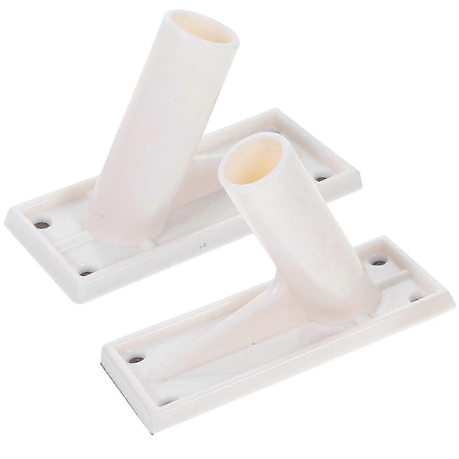 2Pcs Flag Pole Holder Bracket Plastic Flagpole Mount Self Adhesive Flag Holders