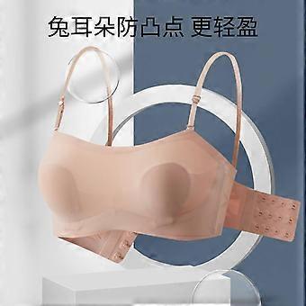 Women Ultra Thin Non Slip Bandeau Detachable Strap Comfortable Push Up Wireless Bra