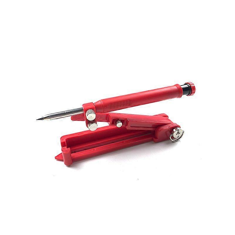 Woodworking Drawing Scribing Tool alloy Multi-function Construction Pencil Scribe Tool Red