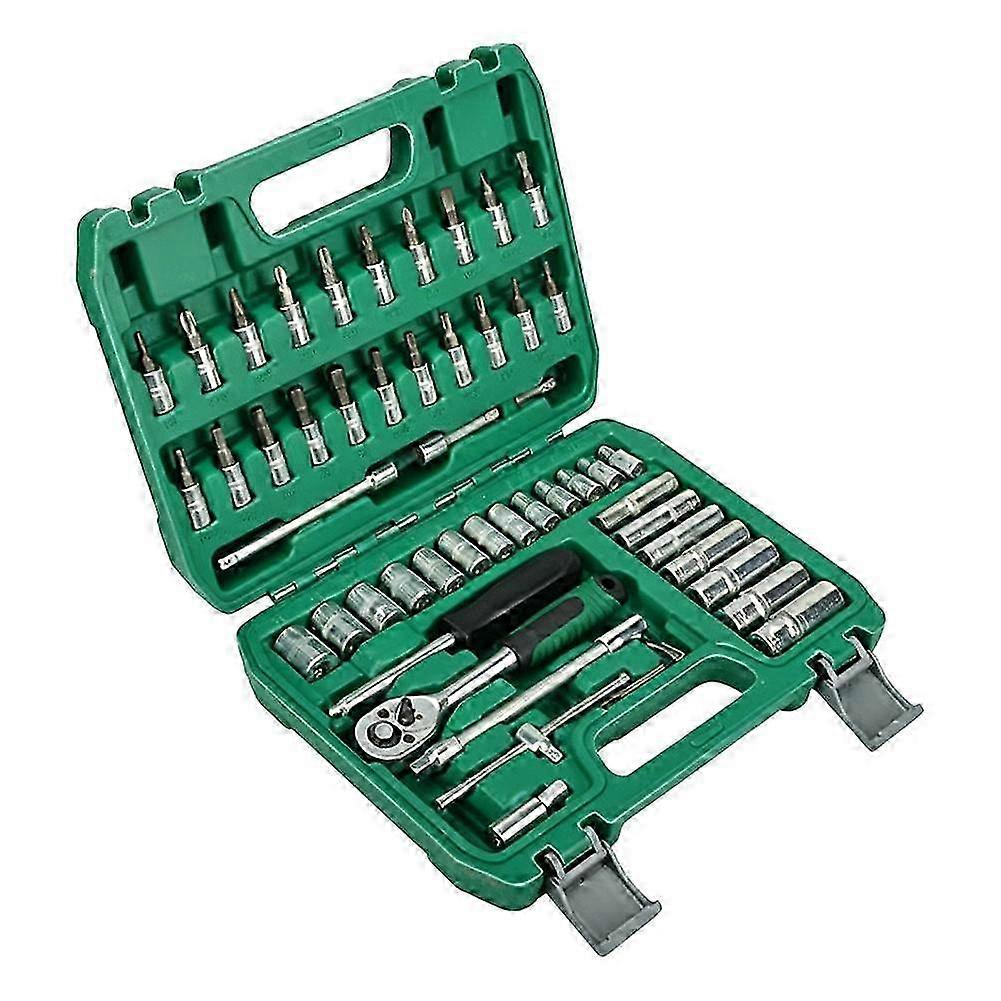 Complete Mechanics Tool Kit 53 Piece Socket Wrench Set