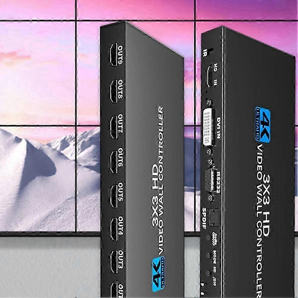 4K -Compatible Video Controller 3x3 Video Wall Processor -Compatible Multi-Screen Video Processor U