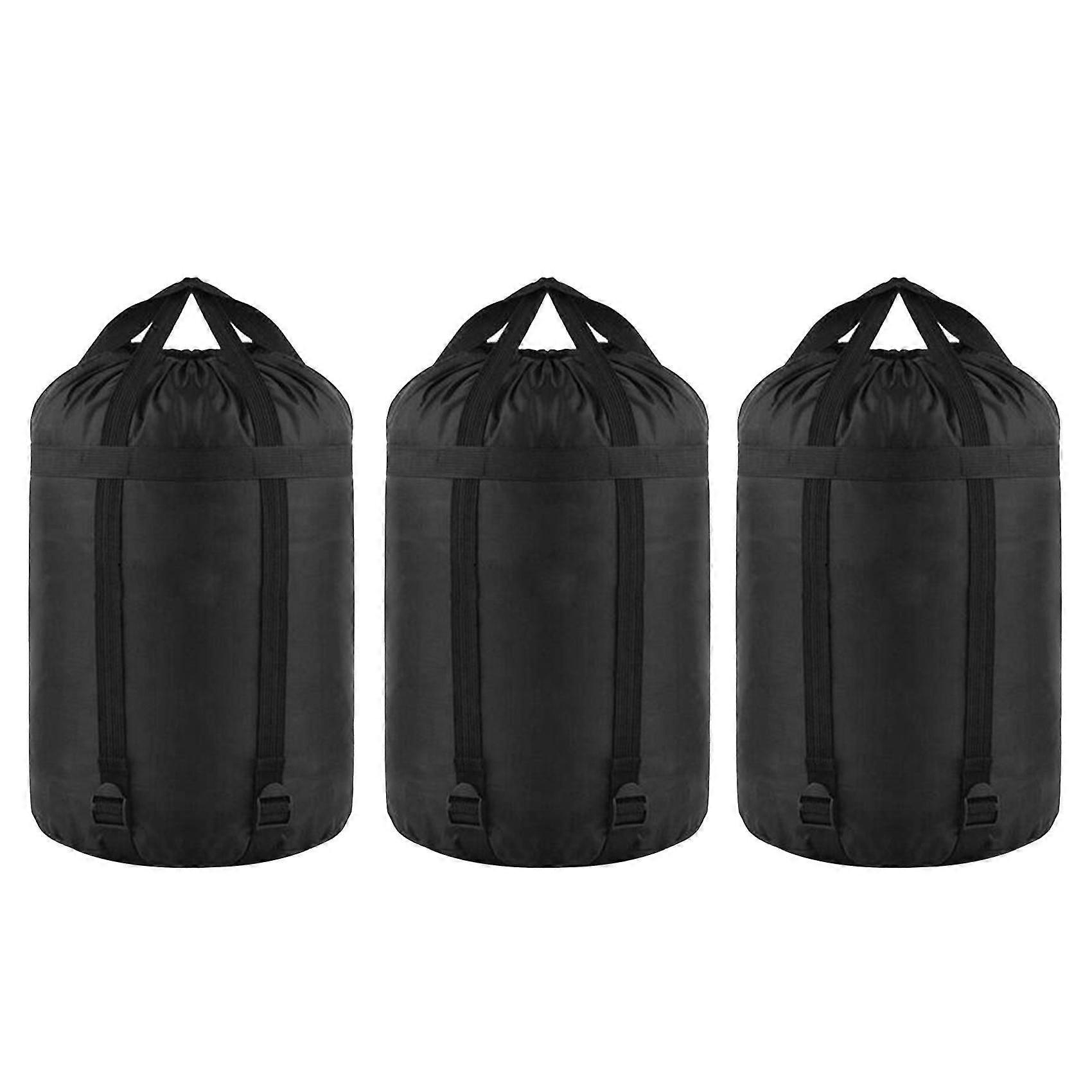 3x Nylon Compression Sacks Bag Sleeping Bag Stuff Storage Compression Bag Sack