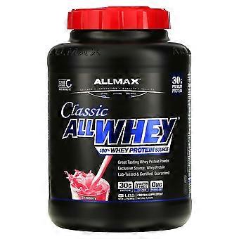 ALLMAX, CLASSIC ALLWHEY®, 100% Whey Protein Source, Morango, 2,27 kg (5 lbs)