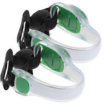 Sports Style Luminous LED Wrist Bands compatible with Jogging And Cycling In Green Color Ensuring Safety With 2Pcs