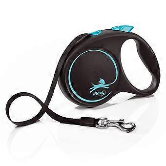 Flexi Automatic leash Black Design M 5 m, Blue