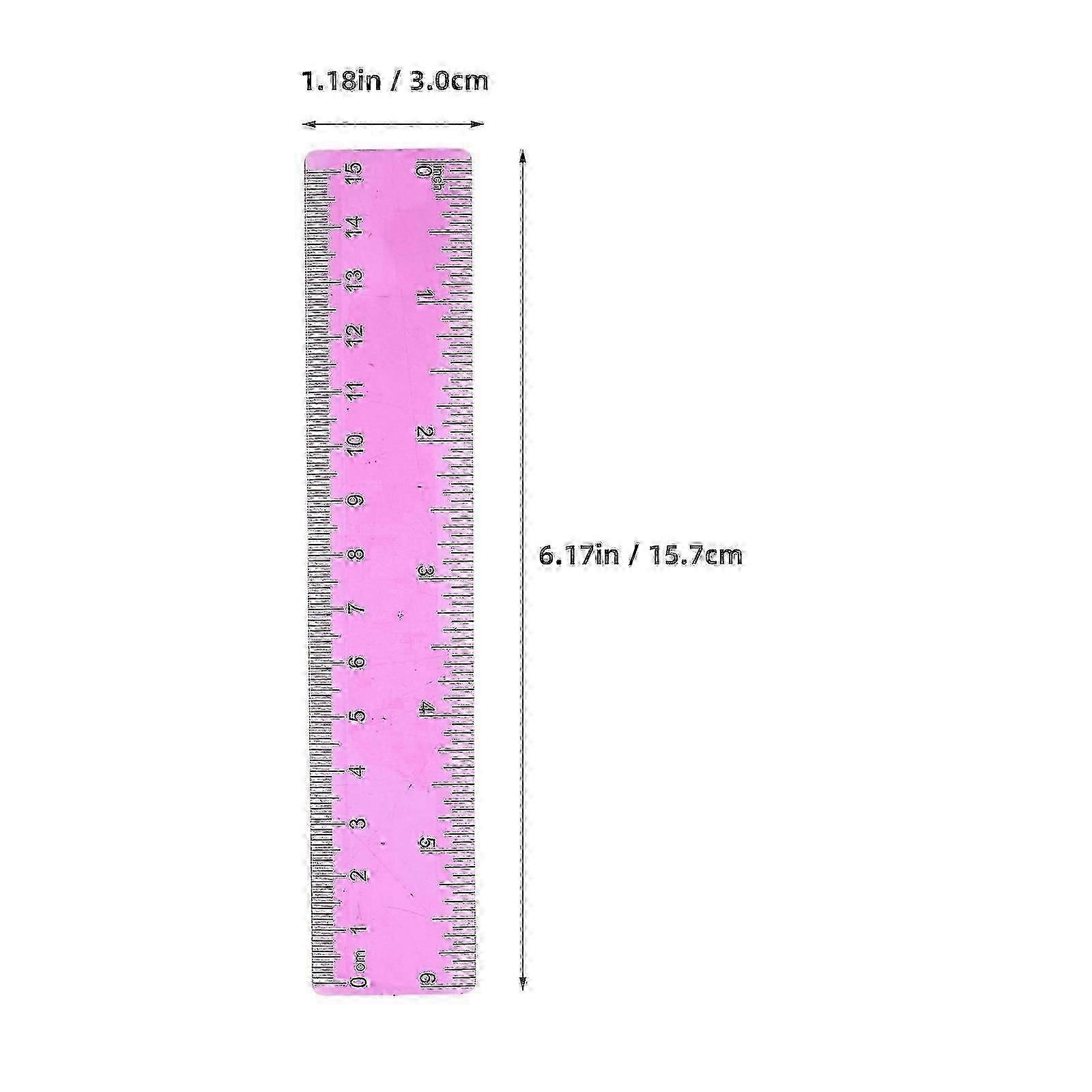 School Supplies Straight Ruler compatible with Math Drawing 3Pcs Plastic Set