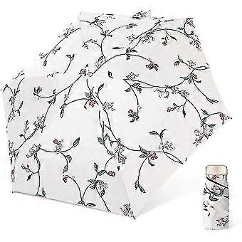 Women Foldable Mini Umbrella Lightweight Compact Stable Rain Protection Durable