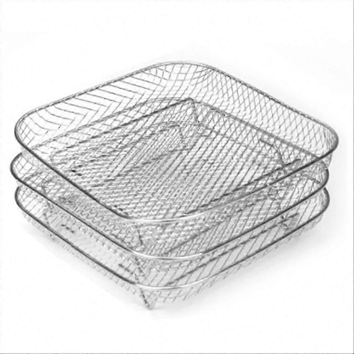 3-Layer Stackable Stainless Steel Air Fryer Rack