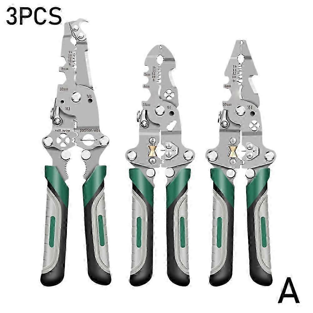 3 Pcs Foldable Multifunctional Wire Stripper Pliers