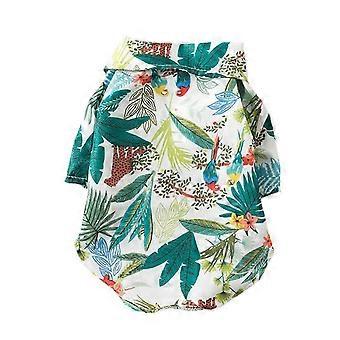 Camisa hawaiana transpirable para perros, ideal para el verano.