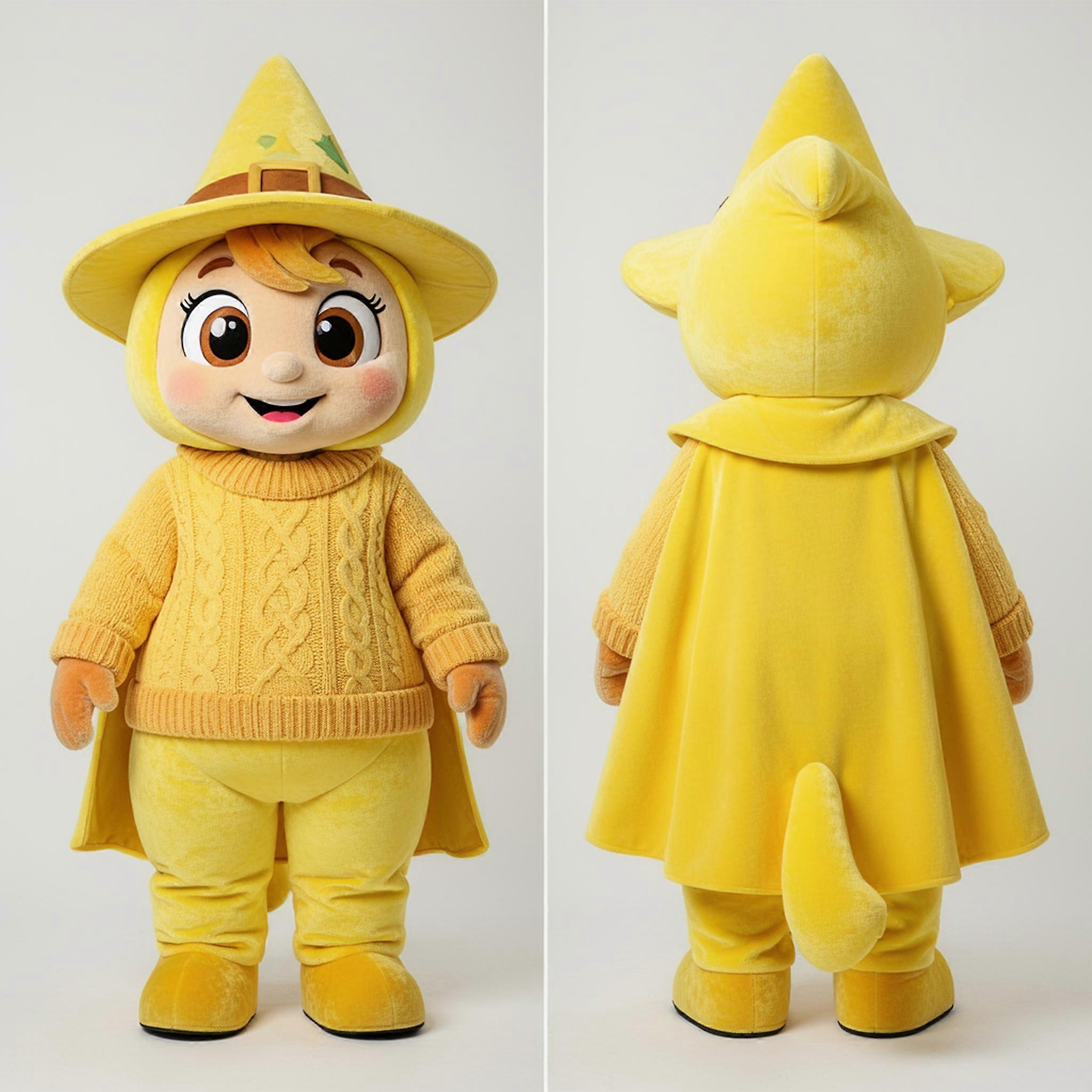 MASTICOT Lemon Yellow Charming Witch Mascot