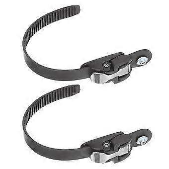 Durable Roller Skate Buckle Strap for Fixing Shoes 2Pcs Black PVC Material