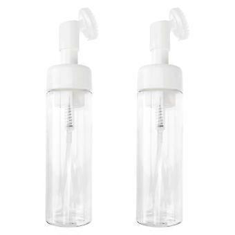 Transparent Plastic Foaming Bottle Brush Bottles for Storage Set of 8_HP