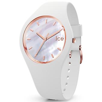 Pearl Watch for Women Analog Quartz with Silicone Bracelet IC016935