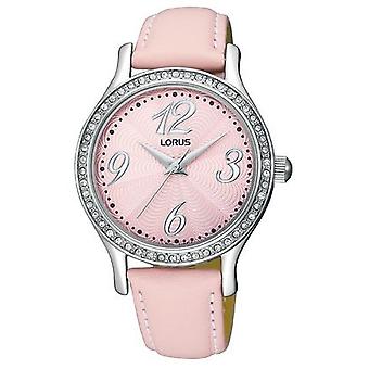 Lorus Watches Quartz Analog Woman Watch with RG225GX Cowskin Bracelet