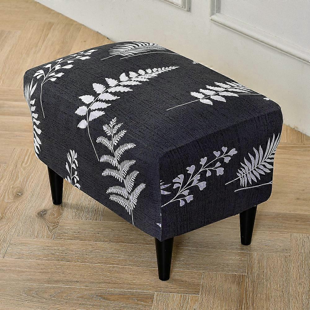 Elegant Rectangular Ottoman Slipcover Nonslip Machine Washable