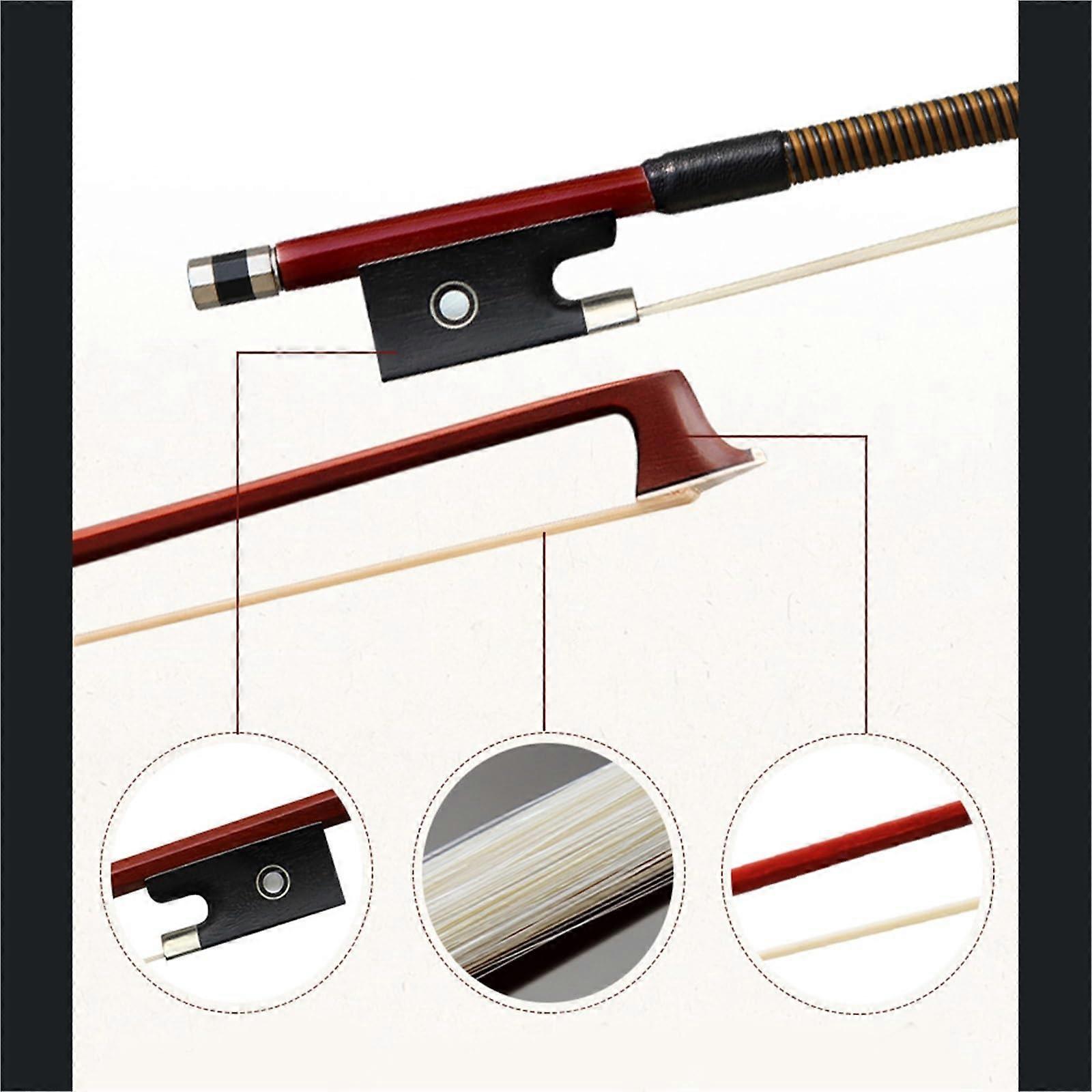 Beginner Violin Bow 4/4 for Adults, Smooth Even Strokes, Consistent Tone, Student Practice