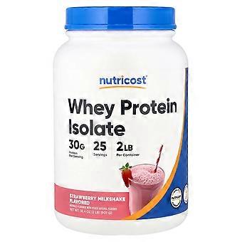 Nutricost, izolat białka serwatkowego, koktajl mleczny o smaku truskawkowym, 907 g (2 funty)
