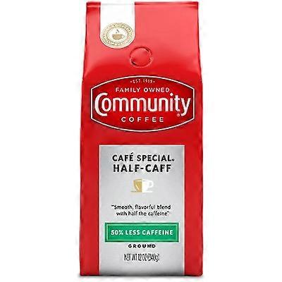 Community Coffee Half-Caff Medium Roast Ground Coffee, 12 oz