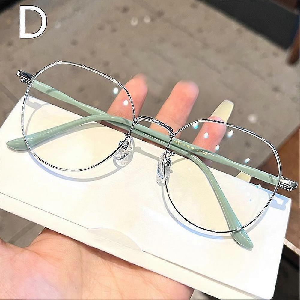Flat Face Alloy Glasses Korean Style