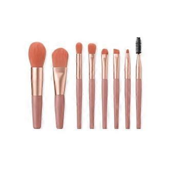 8pcs Professional Mini Makeup Brush Set Portable Travel Cosmetic Brush Kit Complete Face & Eye Miniature Brush