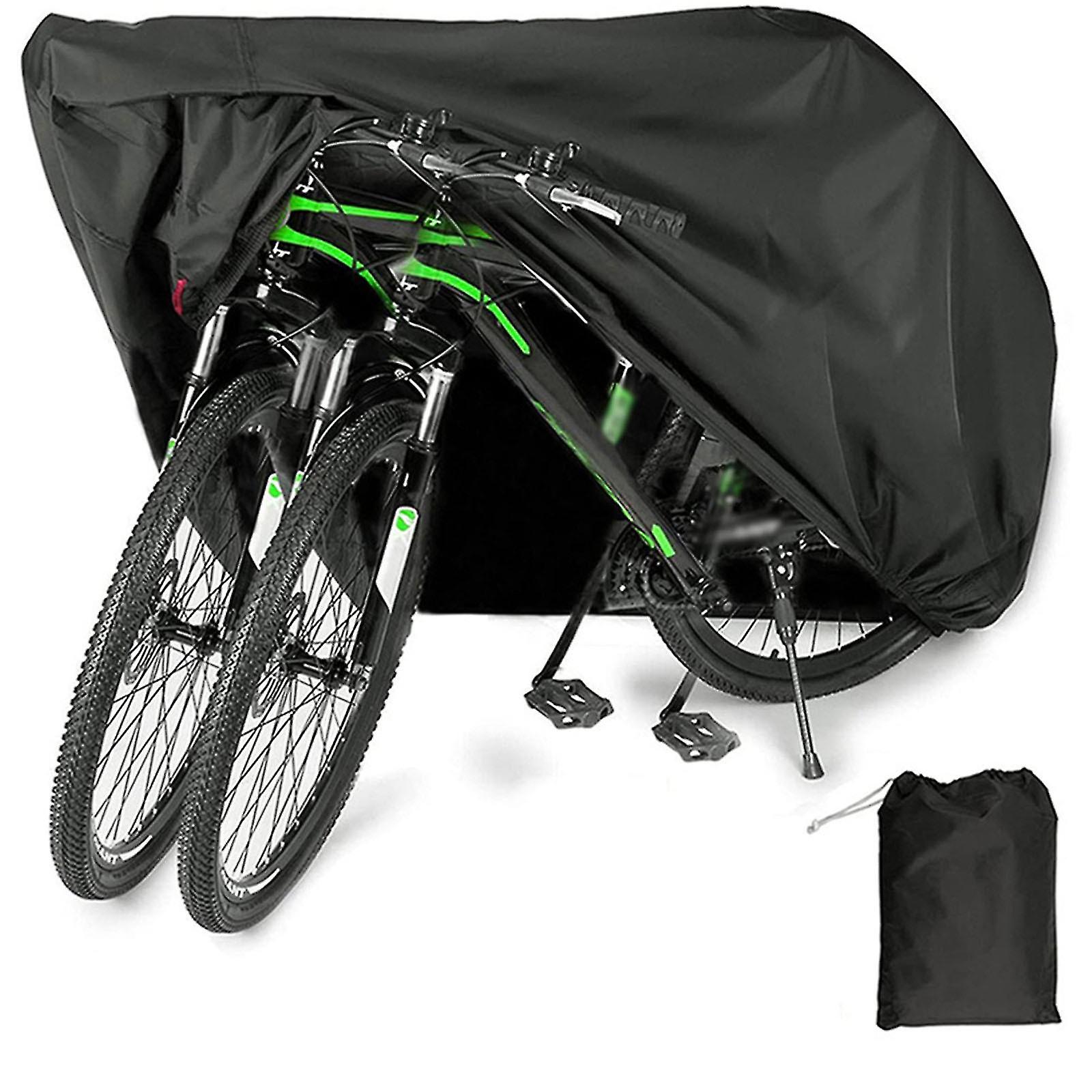 Housse De Protection Pour Vélo Lahviuu 200x100 Cm - Noire, Imperméable, Anti-UV, Pour Vélo Route, VTT, électrique - Extérieur/intérieur - 4