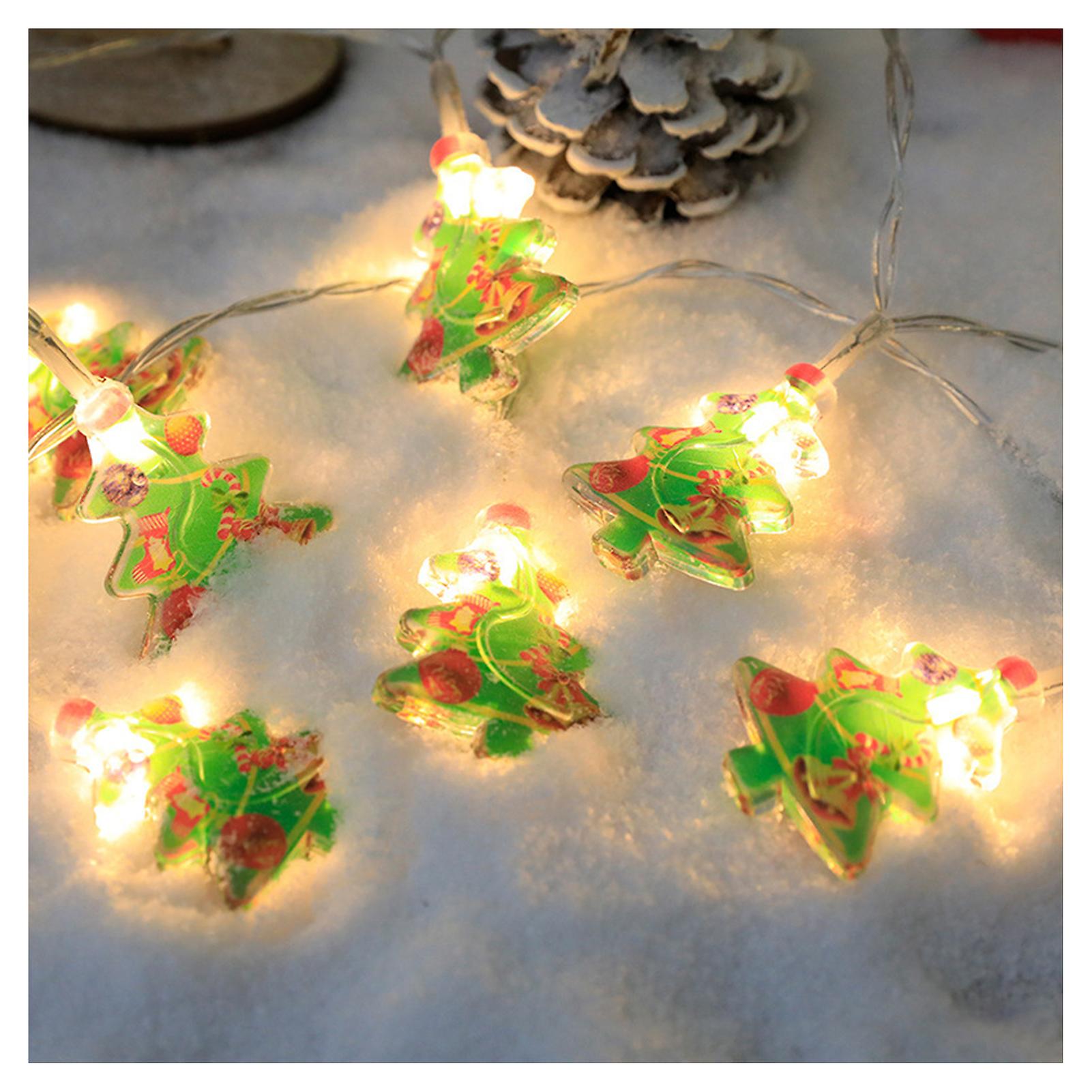 Christmas Lights Set Led Xmas Tree/snowman/santa/clown Shape Pendant Lights Lights
