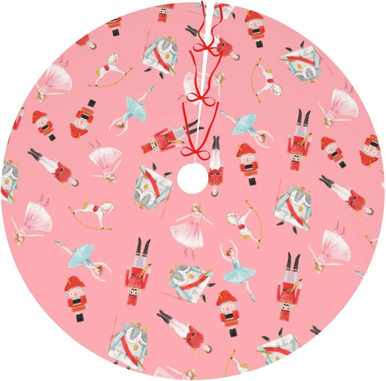 Nutcracker Ballet Christmas Tree Skirt Xmas Tree Mat 48 Inch
