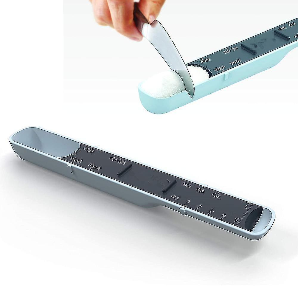 Adjustable Measuring Spoon, Measures From 1 Ml To 15 Ml And From 1/4 Tsp To 1 Tbsp, Blue
