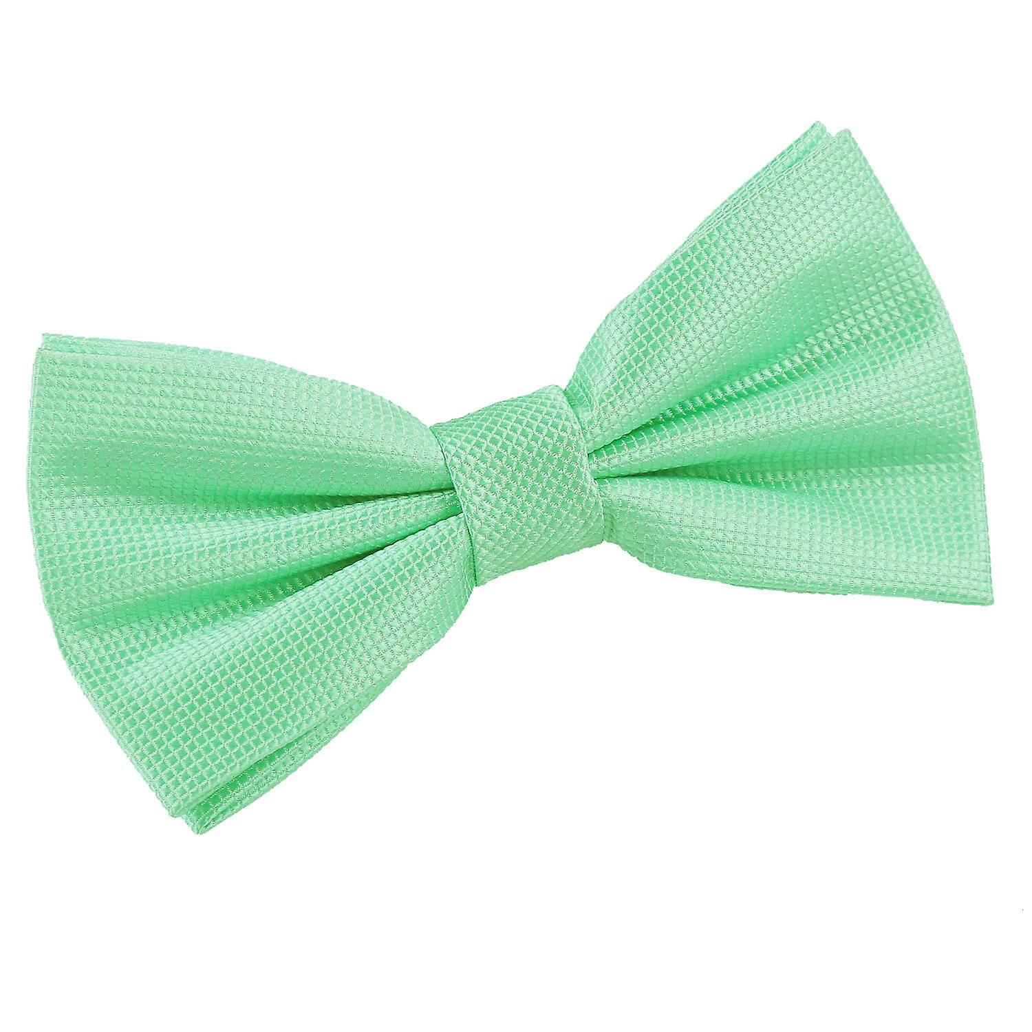 Mint Green Solid Check Pre-Tied Bow Tie