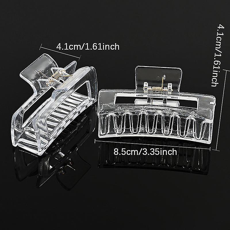 Akryl Klar Klo Transparent Plast Hårklämmor Tom Hårnål Bas För DIY