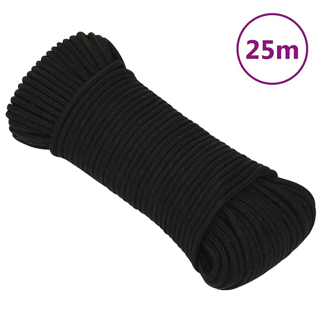Arbeitsseil Schwarz 5 mm 25 m Polyester