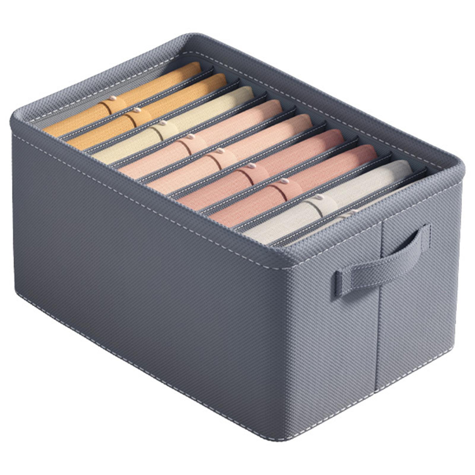 Wardrobe Storage Box Pants Shirt Storage Bin Built-in PP Board Compartment Clothes Finishing Box