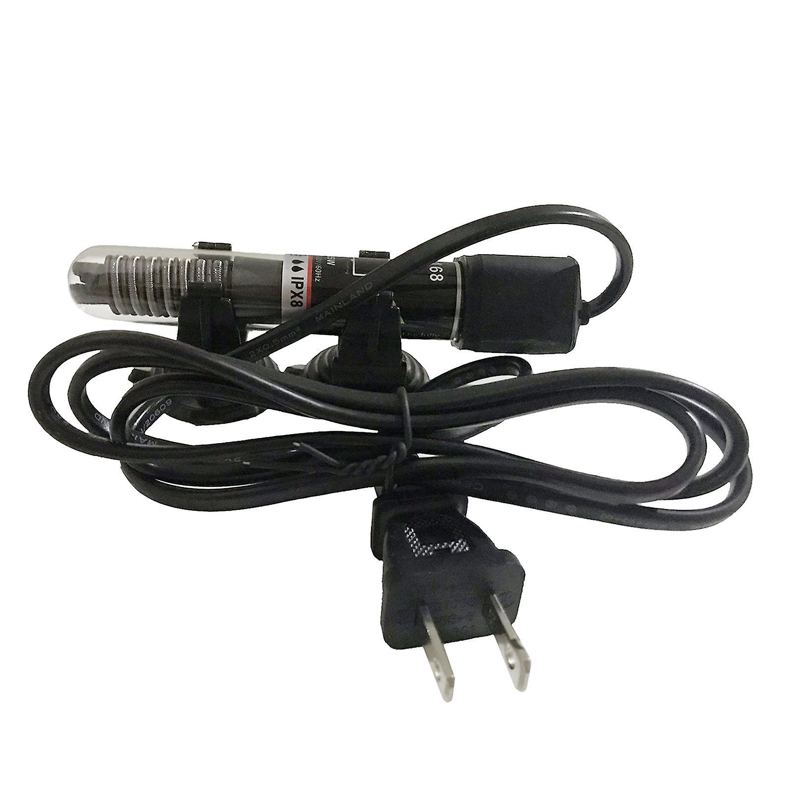 Small Aquarium Heater Submersible Precise w/ Sucker Cup US Plug 50w