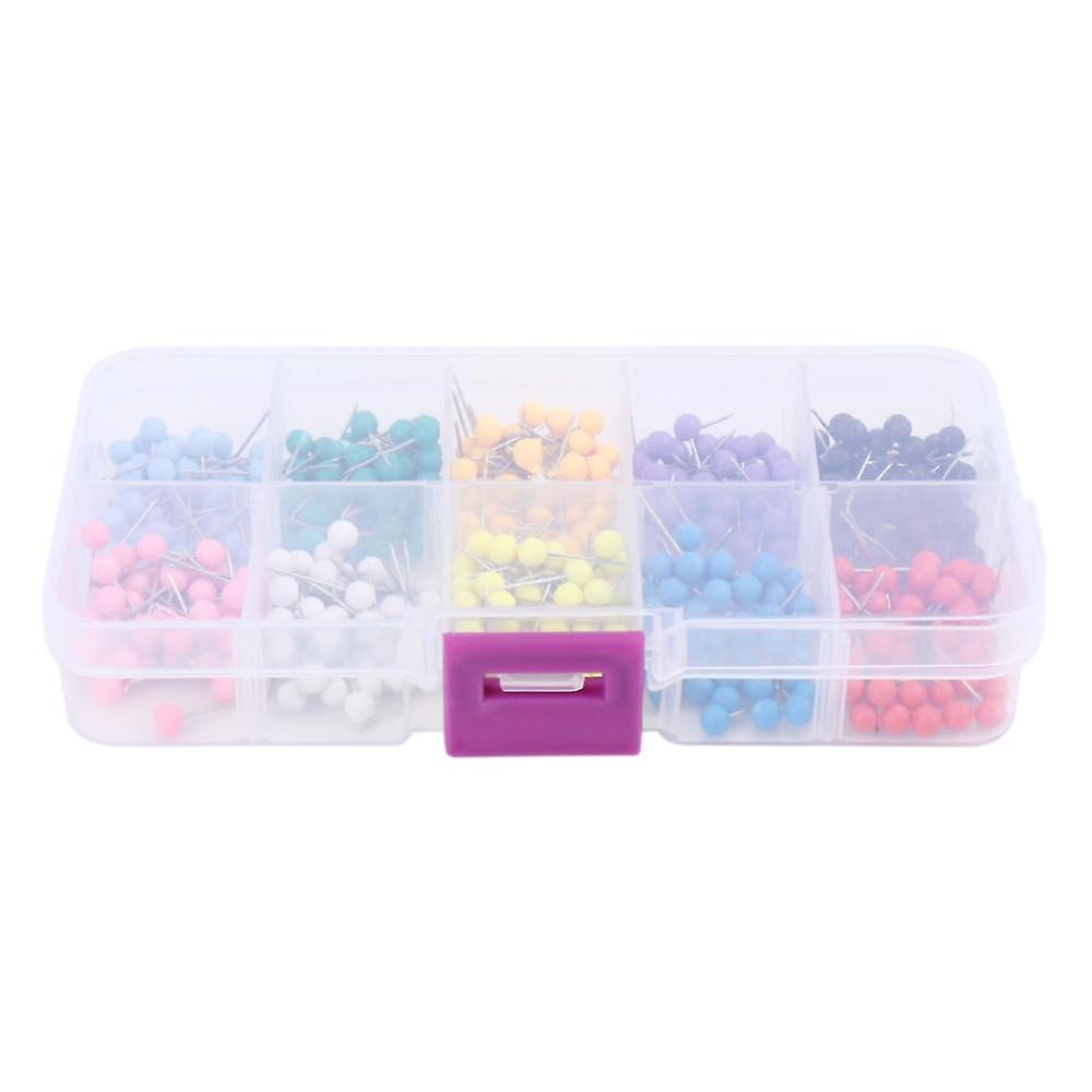 Map Tacks Push Pins Plastic Head With Steel Point, 4mm, 500 Pieces