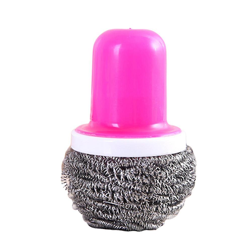 Trumsen Accueil Cuisine Acier inoxydable Fil Boule Pot Plat Nettoyage Brosse Lavage Scrubber Rose