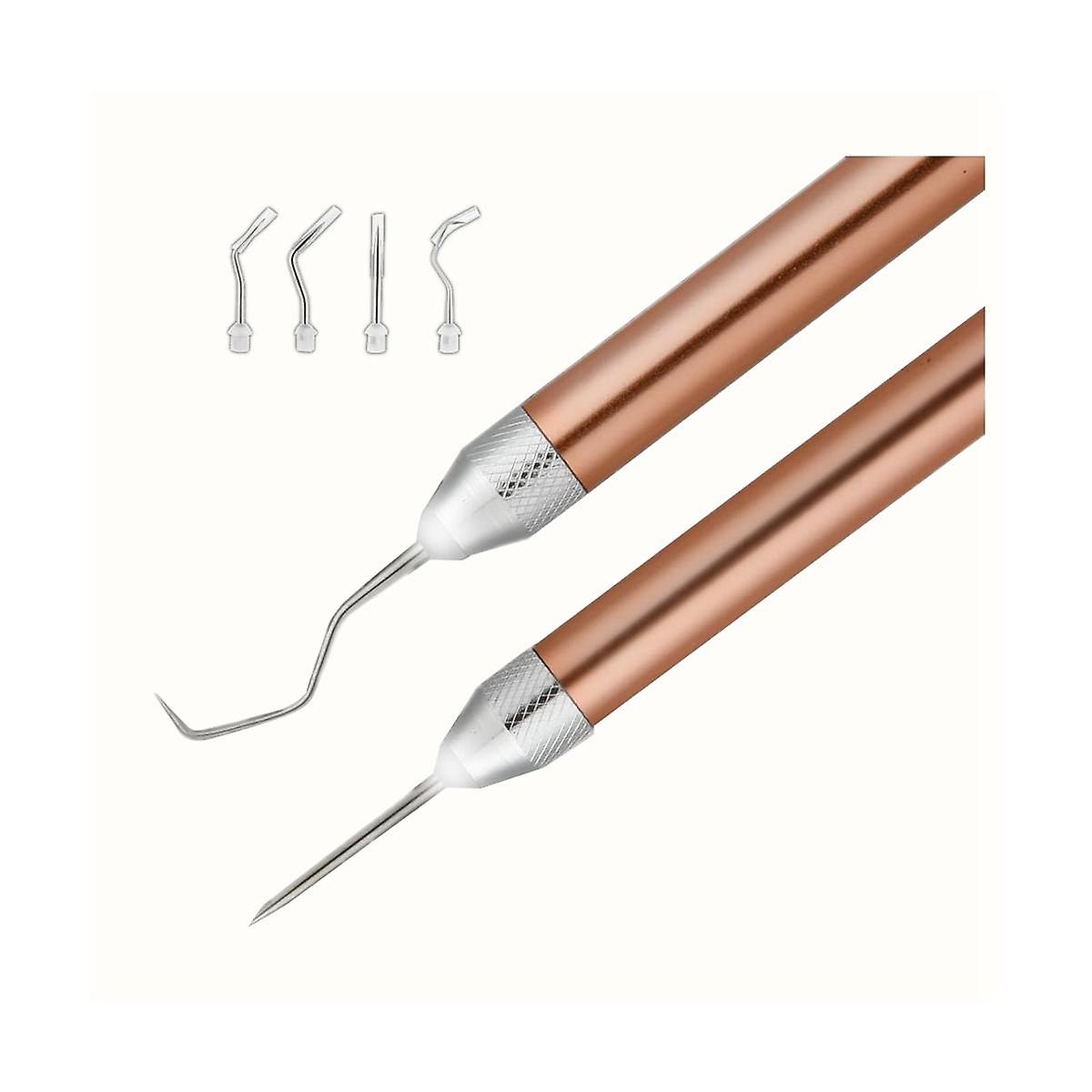 2Pcs LED Weeding Tools for Vinyl: Lighted Weeding Pen with Pin & Hook for Removing Tiny Vinyl Paper