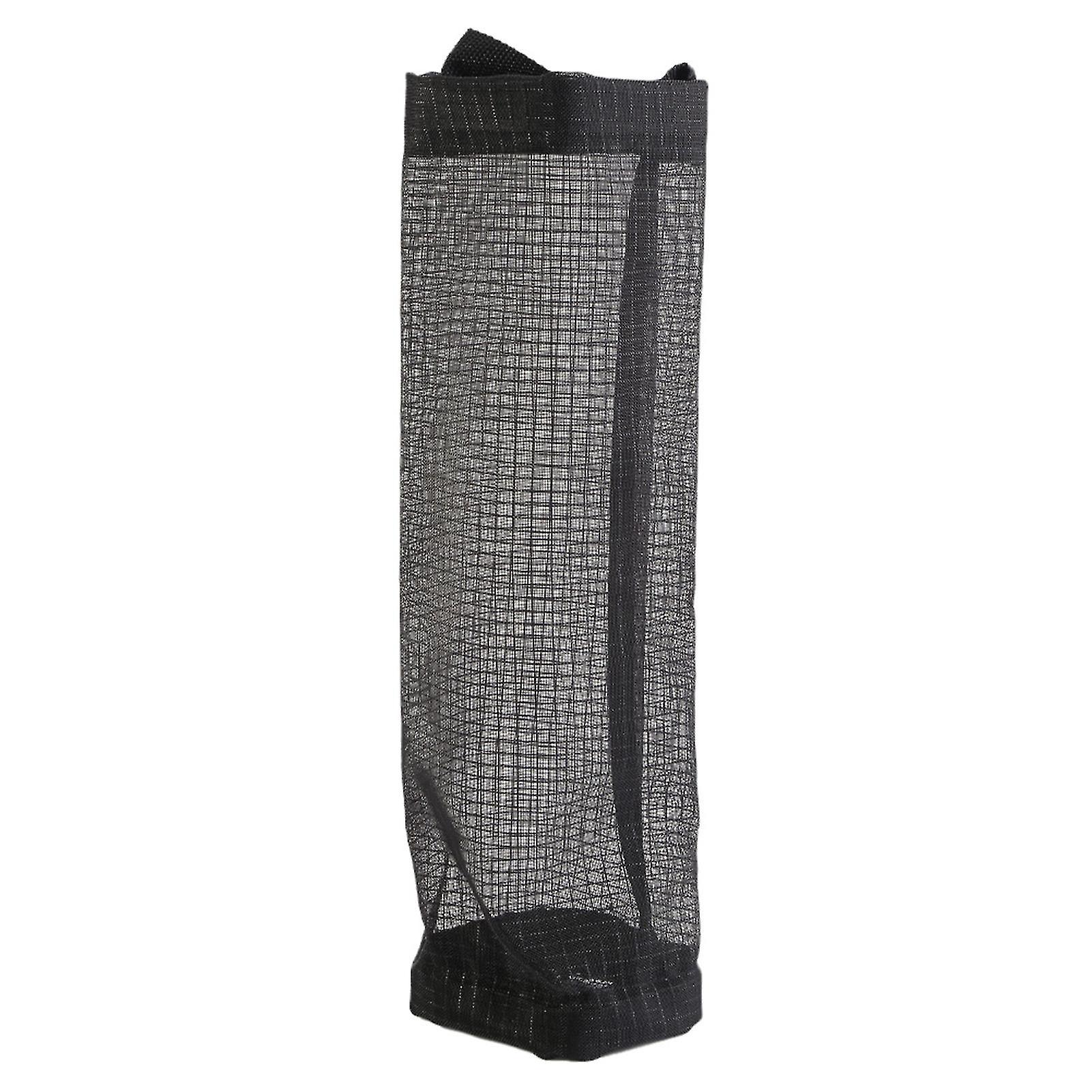 Wall Mounted Grocery Bag Holder, Plastic Bag Storage, Organizer (Black)