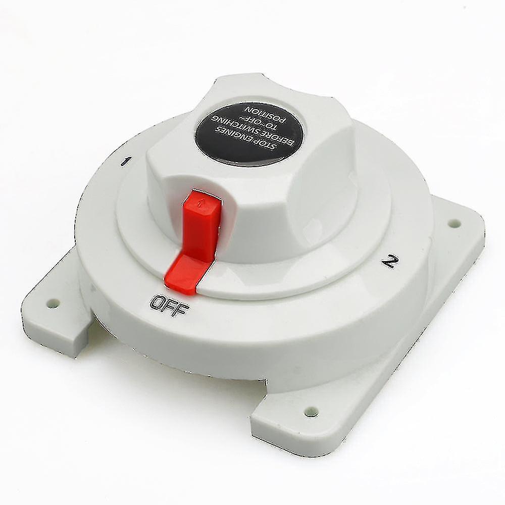 White Distribution Marine Boat Battery Switch Marine Dual Battery Selector Switch For Boat Rv Motor
