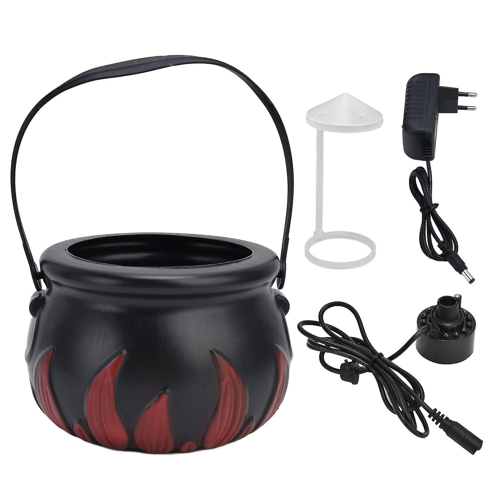 Halloween Witch Smoke Machine Fogger with Color Changing LED Light Party Prop