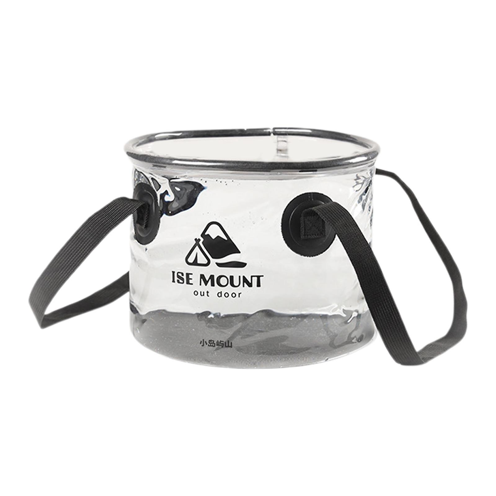 Collapsible Bucket with Handle Fishing Portable Folding Water Bucket Camping 10L