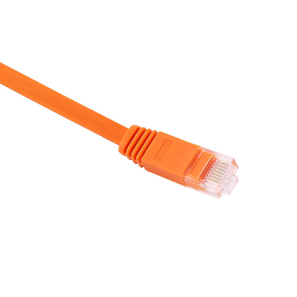 RJ45 CAT6 Flat Ethernet Cable 0.5m Orange UTP LAN Patch Cable